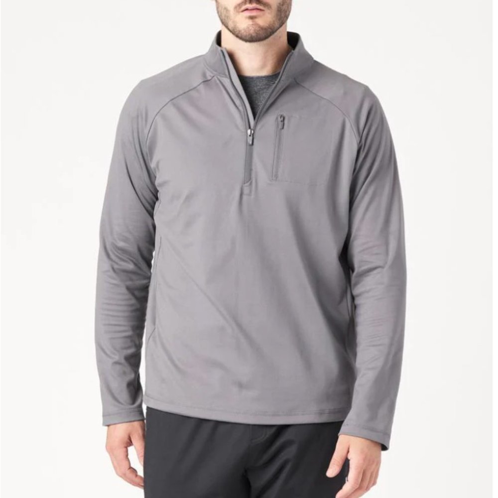 luxury athletic wear GLYDER Avalon 1/4 Zip: Smoke Grey -   Men's Medium *NWT*